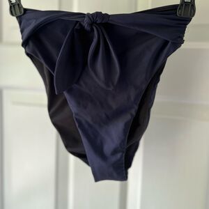 J. Crew Tie High-Rise Bikini Bottom - Navy - XS